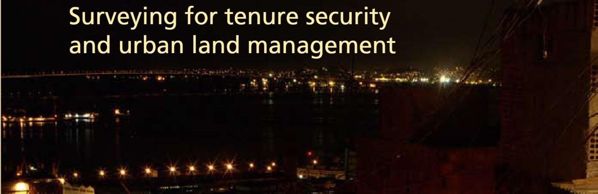 Count me in: Surveying for tenure security and urban land management