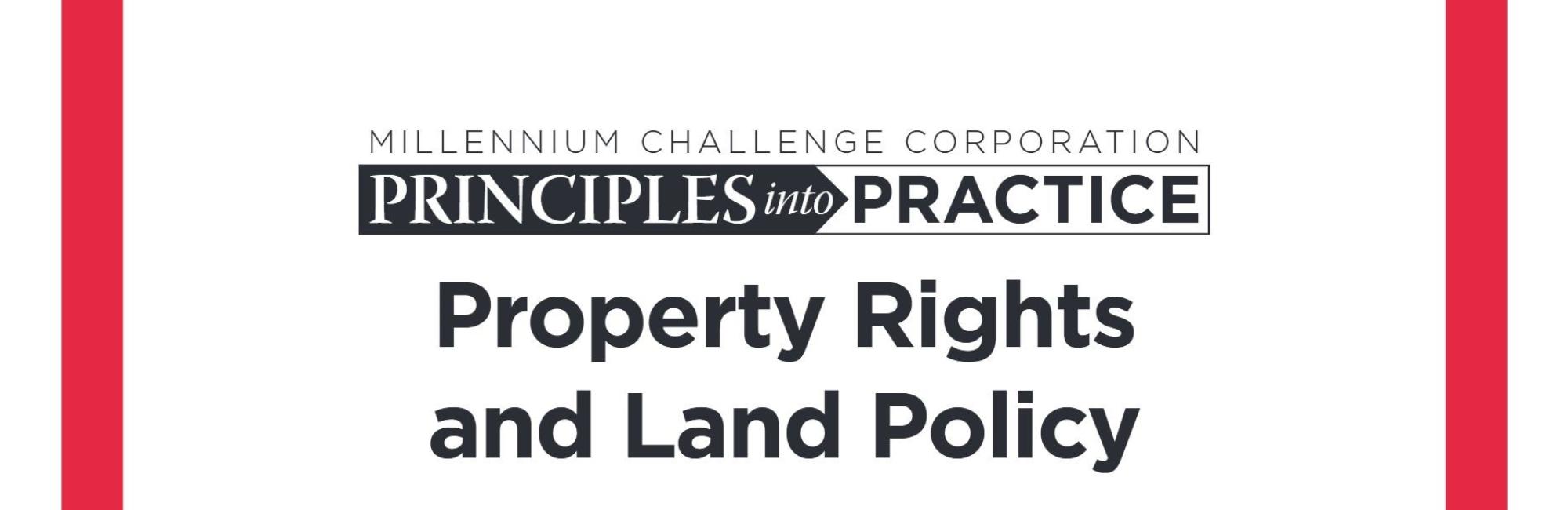 Property Rights and Land Policy