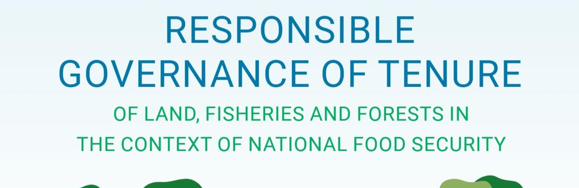 Voluntary guidelines on the responsible governance of tenure of land, fisheries and forests in the context of national food security