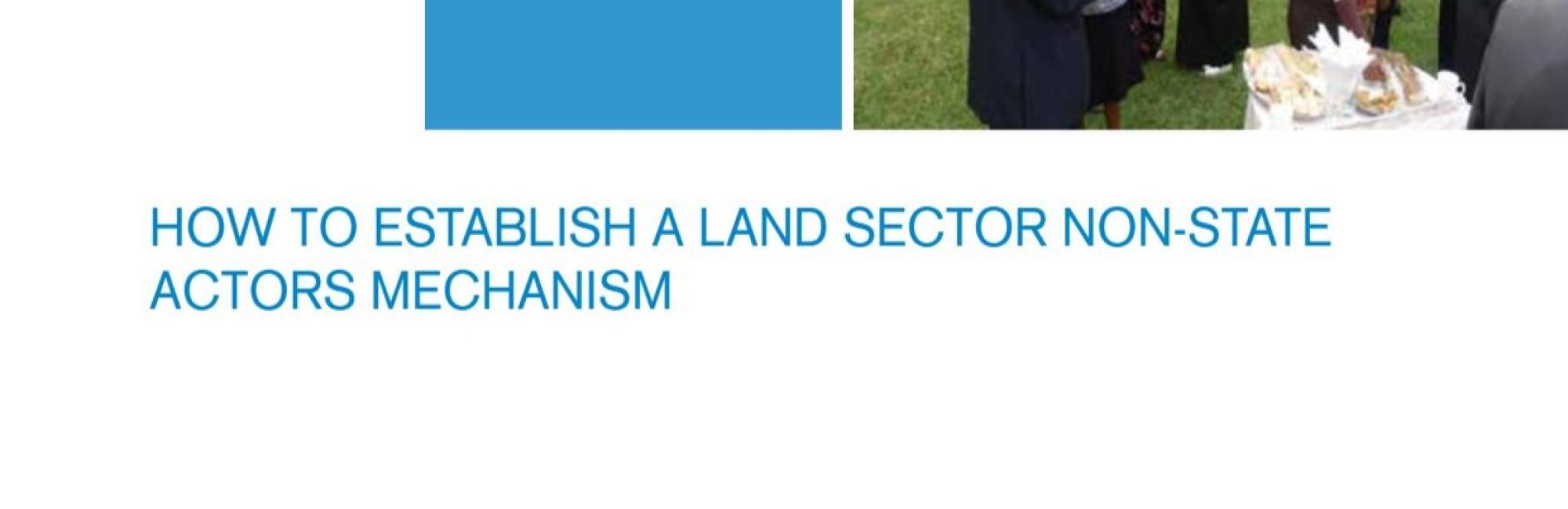How to establish a land sector non-state actors mechanism