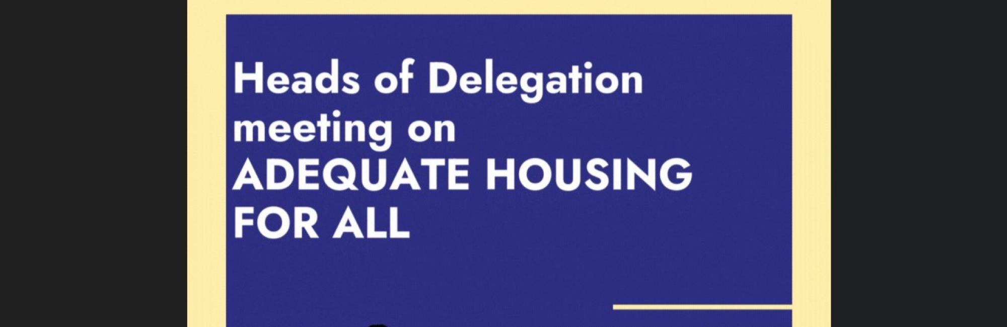 France and Kenya convene the Heads of Delegation meeting on Adequate Housing for All at WUF12