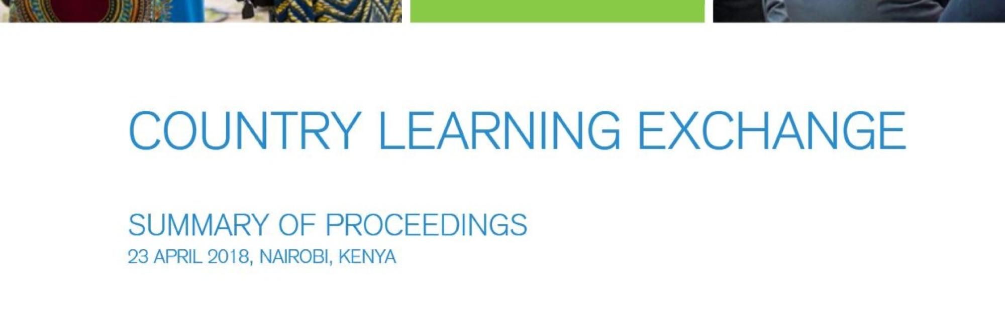 Country Learning Exchange at the 7th GLTN Partners Meeting: Proceedings