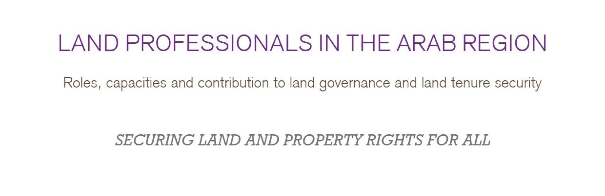 Land Professionals in the Arab region