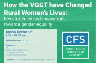 CFS 46 Side Event on Voluntary Guidelines (VGGT)