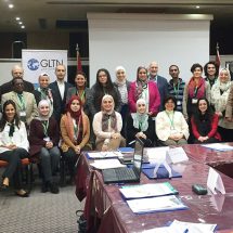 Representatives of UN-Habitat Regional Office of Arab States, GLTN and the awarded organisations: APN, Rasheed TI, UTI, UAWC, LCPS, ISTIDAMA, IYCY