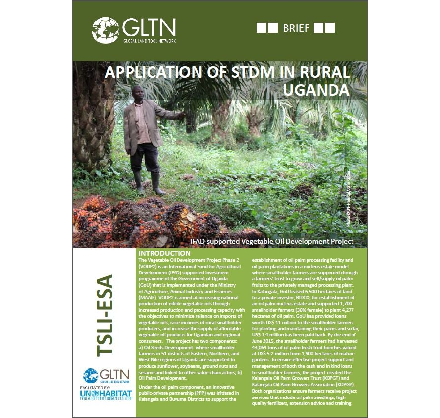 Application of STDM in rural Uganda: IFAD supported Vegetable Oil Development Project – Brief